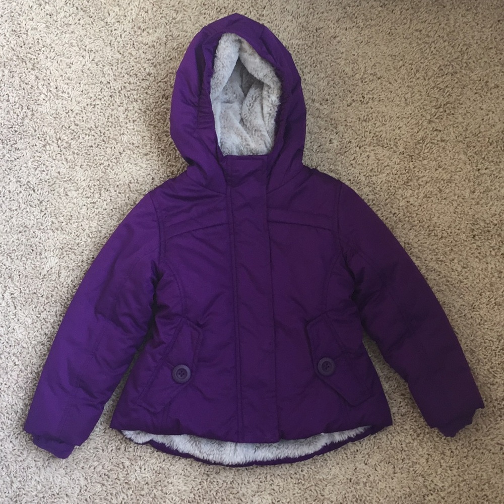 Girls Lands End Winter Coat- 3t. Plum Purple